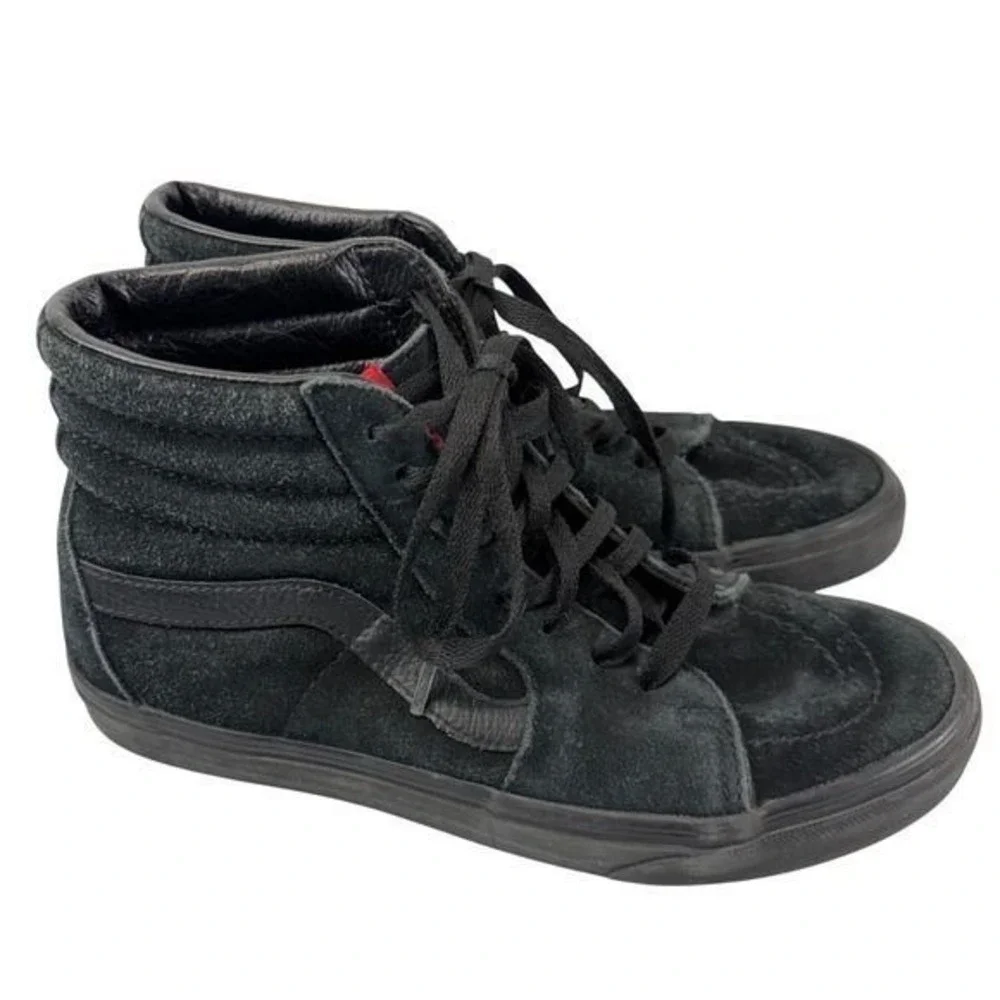 Vans Sk8 Hi Black Suede High Top Skate Shoes Men 6.5 Women 8